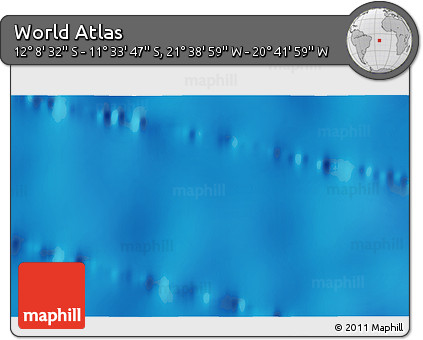Shaded Relief 3D Map of the Area around 11° 51' 9" S, 21° 10' 29" W