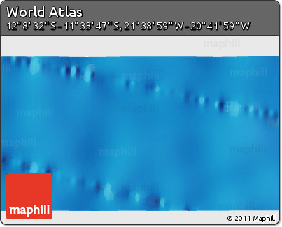 Shaded Relief 3D Map of the Area around 11° 51' 9" S, 21° 10' 29" W