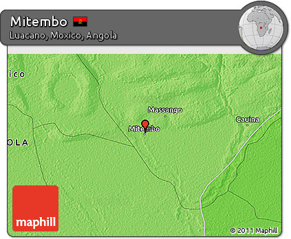 Political 3D Map of Mitembo