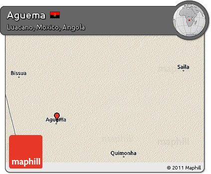 Shaded Relief 3D Map of Aguema