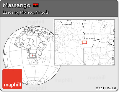 Blank Location Map of Massango