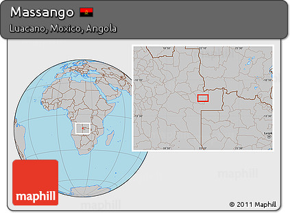Gray Location Map of Massango