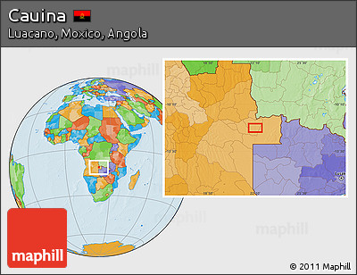 Political Location Map of Cauina