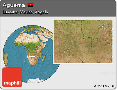 Satellite Location Map of Aguema