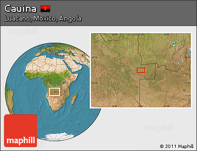 Satellite Location Map of Cauina