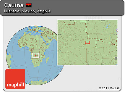 Savanna Style Location Map of Cauina