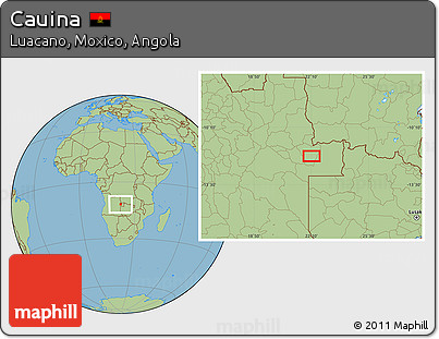 Savanna Style Location Map of Cauina