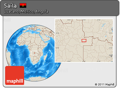 Shaded Relief Location Map of Saíla