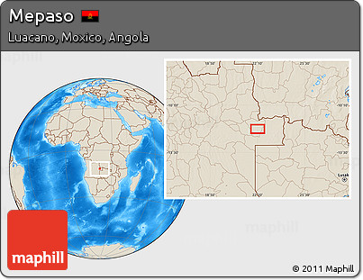 Shaded Relief Location Map of Mepaso