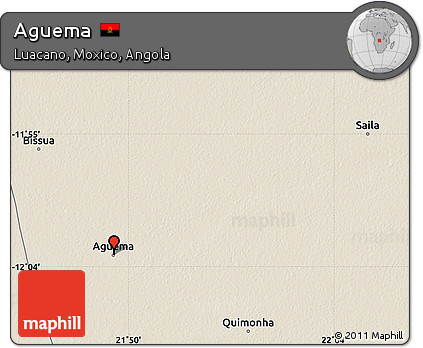 Shaded Relief Map of Aguema