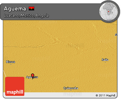 Physical Panoramic Map of Aguema