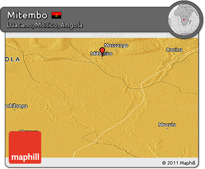 Physical Panoramic Map of Mitembo