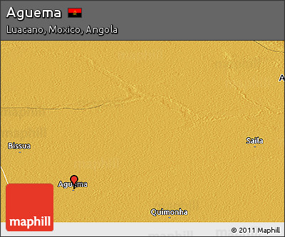 Physical Panoramic Map of Aguema