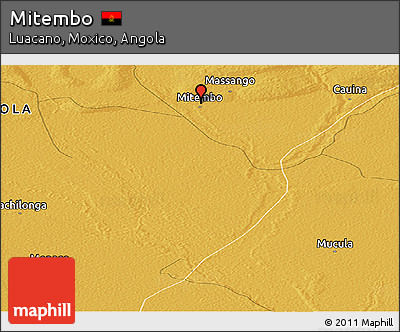 Physical Panoramic Map of Mitembo