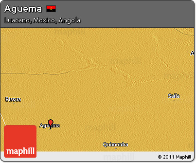 Physical Panoramic Map of Aguema