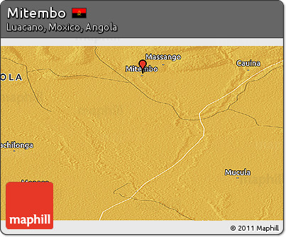 Physical Panoramic Map of Mitembo