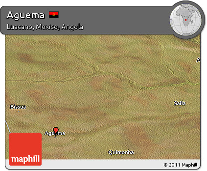 Satellite Panoramic Map of Aguema
