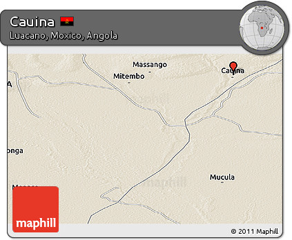 Shaded Relief Panoramic Map of Cauina