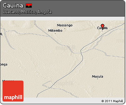 Shaded Relief Panoramic Map of Cauina