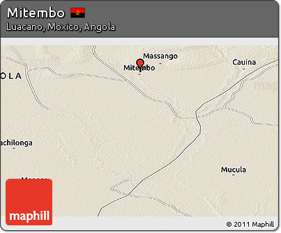 Shaded Relief Panoramic Map of Mitembo