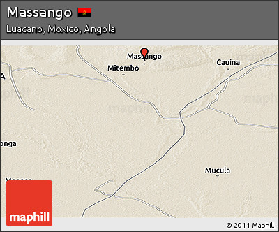 Shaded Relief Panoramic Map of Massango