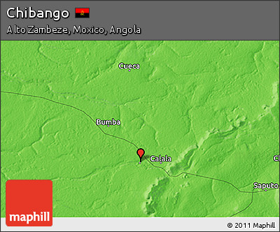 Political 3D Map of Chibango