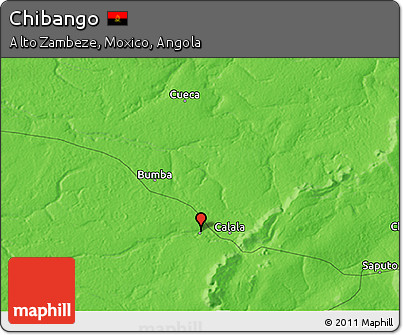 Political 3D Map of Chibango