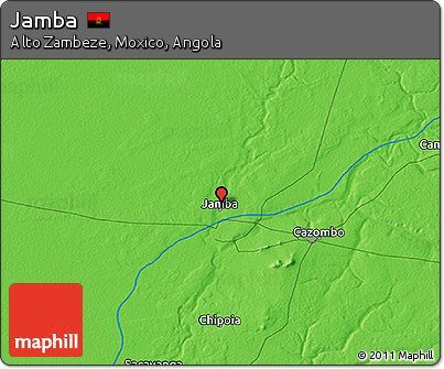 Political 3D Map of Jamba