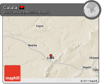 Shaded Relief 3D Map of Calala