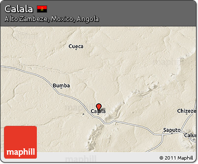 Shaded Relief 3D Map of Calala