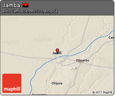 Shaded Relief 3D Map of Jamba