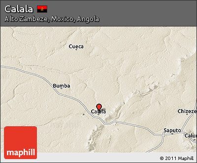Shaded Relief 3D Map of Calala