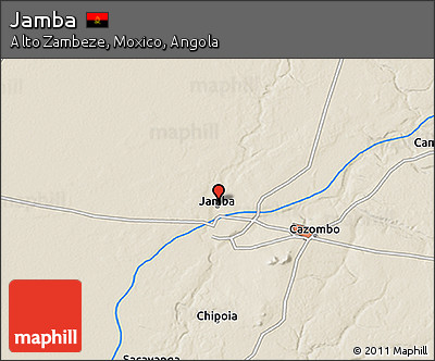 Shaded Relief 3D Map of Jamba