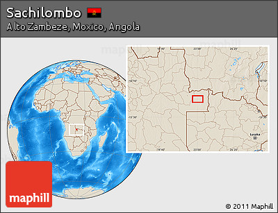 Shaded Relief Location Map of Sachilombo