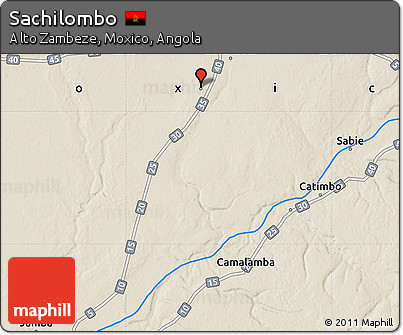 Shaded Relief Map of Sachilombo