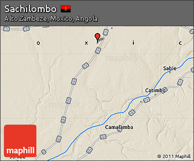 Shaded Relief Map of Sachilombo
