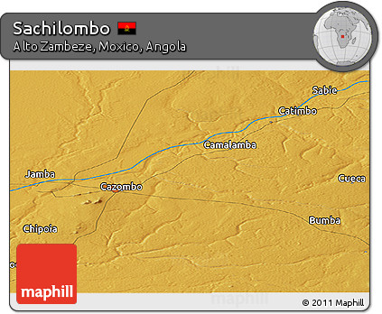 Physical Panoramic Map of Sachilombo