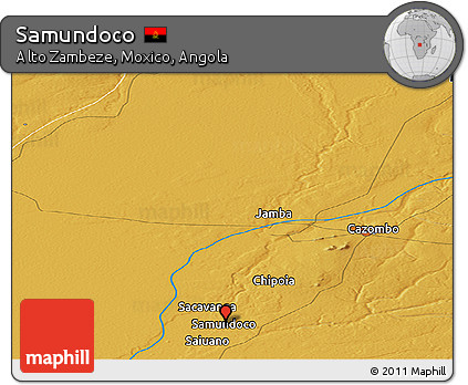 Physical Panoramic Map of Samundoco