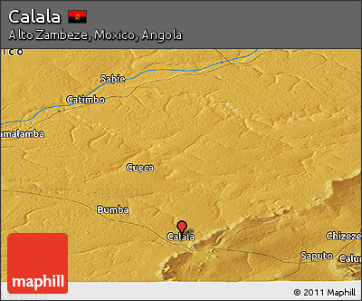 Physical Panoramic Map of Calala