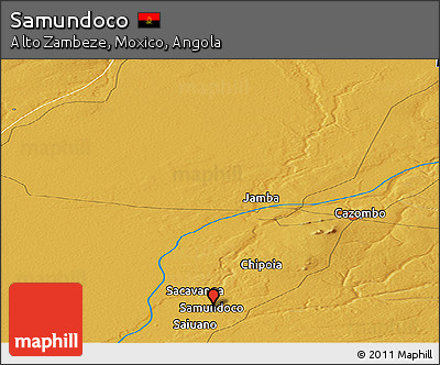 Physical Panoramic Map of Samundoco