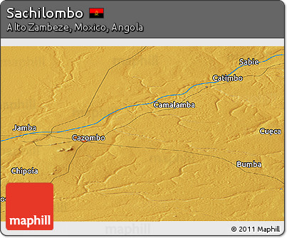 Physical Panoramic Map of Sachilombo