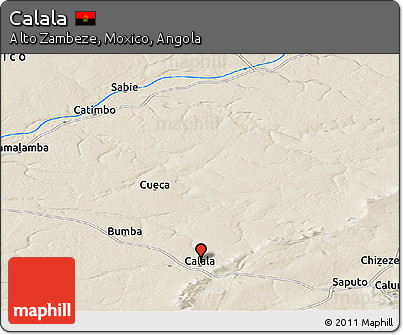 Shaded Relief Panoramic Map of Calala