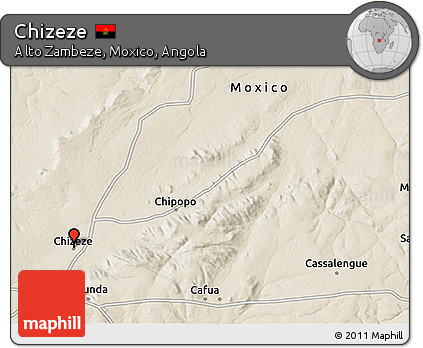 Shaded Relief 3D Map of Chizeze