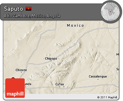 Shaded Relief 3D Map of Saputo