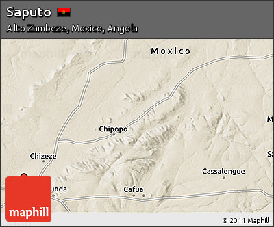 Shaded Relief 3D Map of Saputo