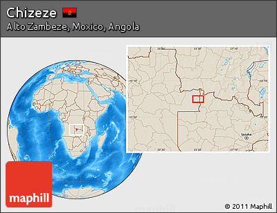 Shaded Relief Location Map of Chizeze