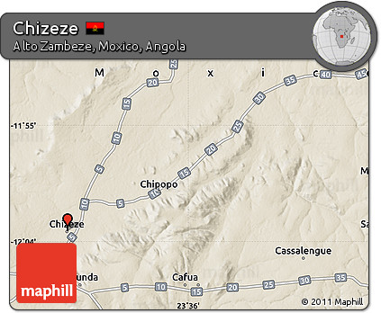 Shaded Relief Map of Chizeze