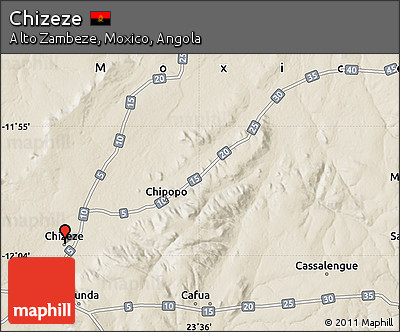 Shaded Relief Map of Chizeze