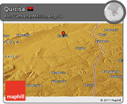Physical Panoramic Map of Quicisa
