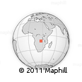 Outline Map of the Area around 11° 51' 9" S, 26° 25' 29" E, rectangular outline